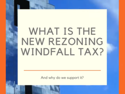 UPDATE to Prosper Australia’s Upzoning Windfall Tax Efforts